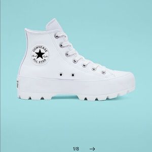 Lugged high top platform converse